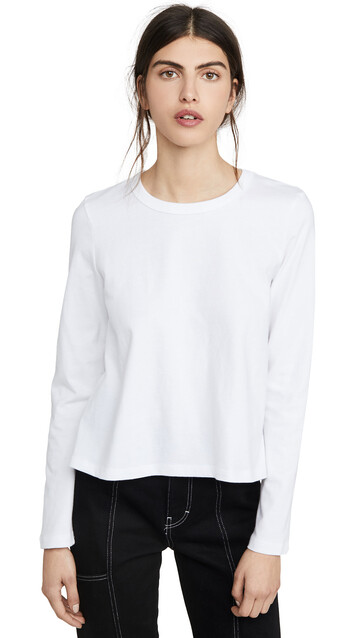 Leset Classic Millie Long Sleeve Top in white