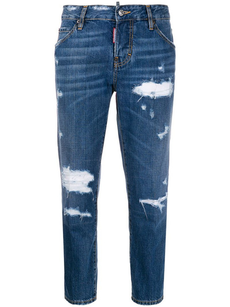 Dsquared2 Beach Cool Girl cropped jeans in blue