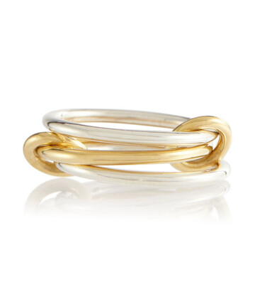 spinelli kilcollin solarium 18kt yellow gold and sterling silver linked rings