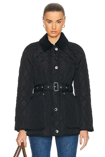 burberry penston coat in black