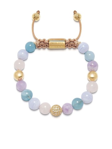 nialaya jewelry beaded drawstring bracelet - purple