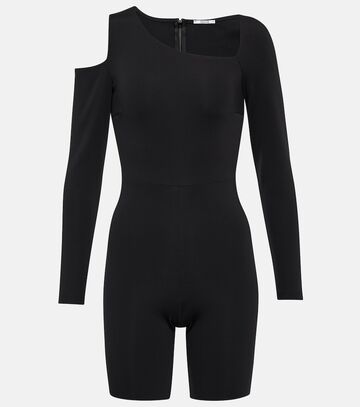 wolford warm up asymmetric jumpsuit in black