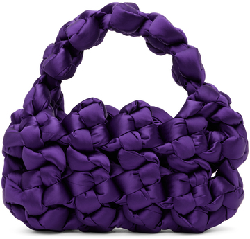 kara purple exploded knot shoulder bag