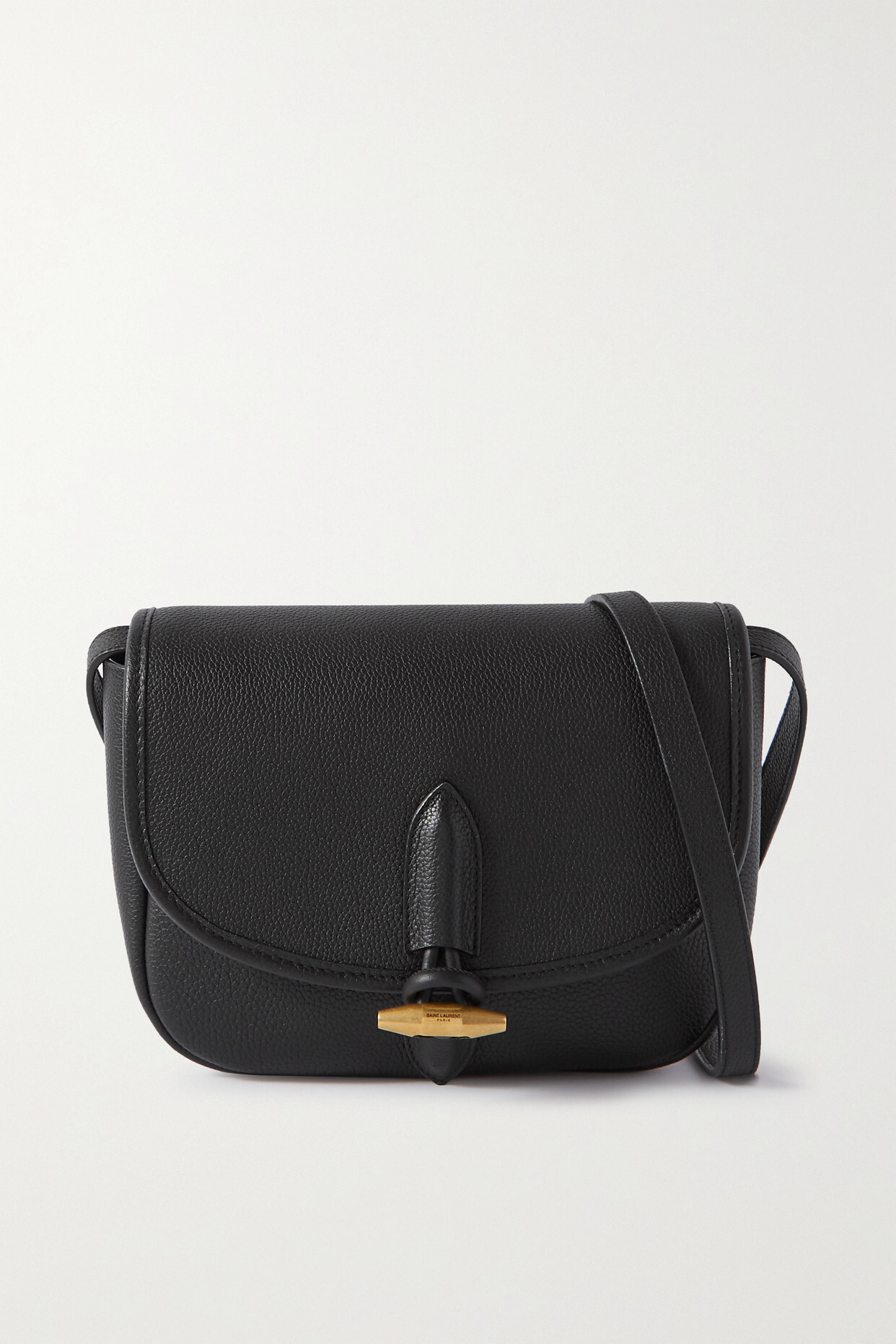 SAINT LAURENT - Le Caban Textured-leather Shoulder Bag - Black