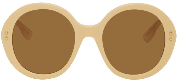 Gucci Yellow Round Sunglasses