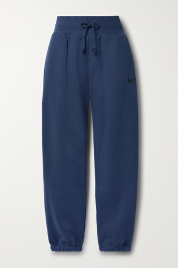 nike - cotton-blend jersey track pants - blue