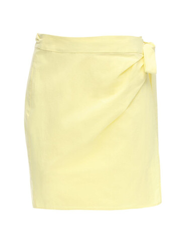 CIAO LUCIA Ponza Cotton Poplin Mini Skirt in yellow