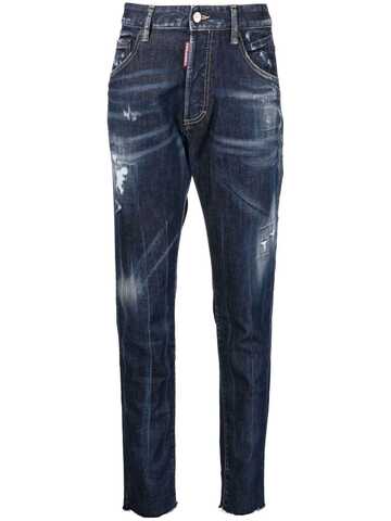 dsquared2 dan mid-rise skinny jeans - blue