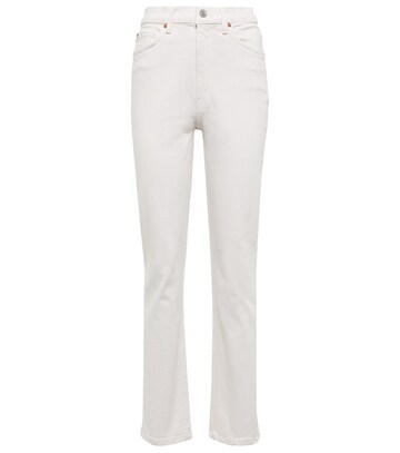Re/Done 70s high-rise straight jeans in white