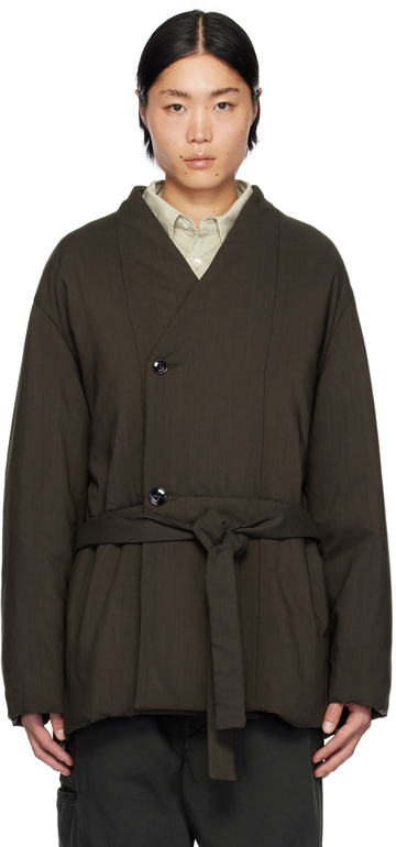lemaire brown wadded jacket