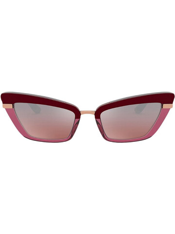 dolce & gabbana eyewear two tone cat-eye sunglasses in red