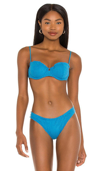 Vix Swimwear Scales Nissi Bikini Top in Blue in cobalt