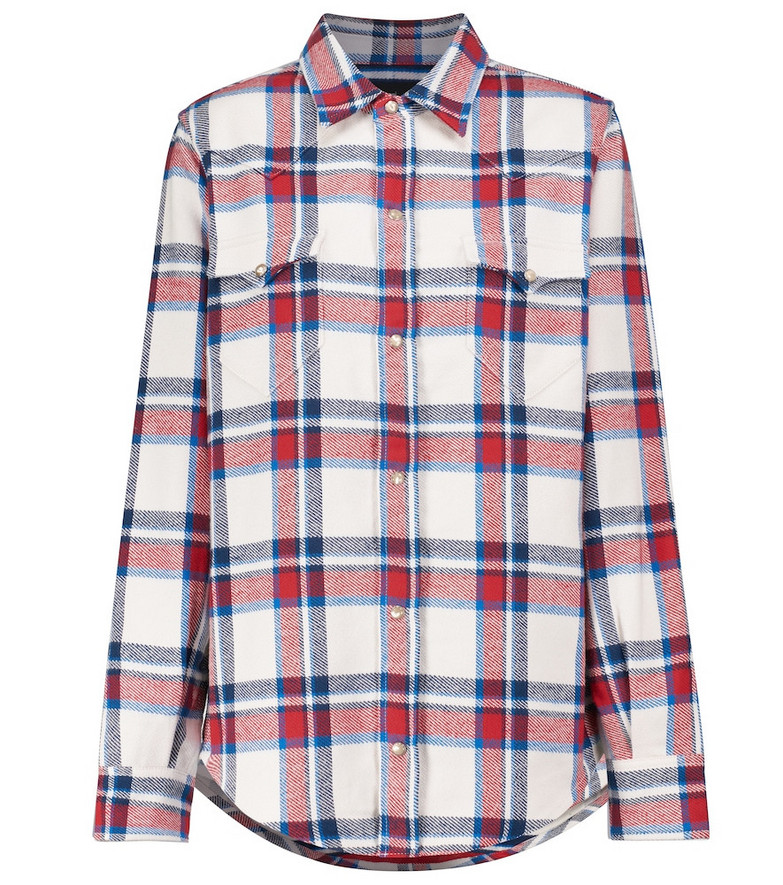 ALANUI Plaid cotton shirt in red
