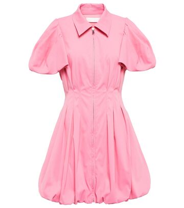 jonathan simkhai callista puff sleeve minidress in pink