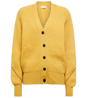 Victoria Beckham x The Woolmark Company wool cardigan in yellow