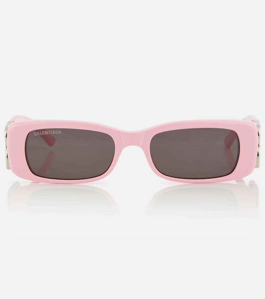 Balenciaga Dynasty rectangular sunglasses in pink