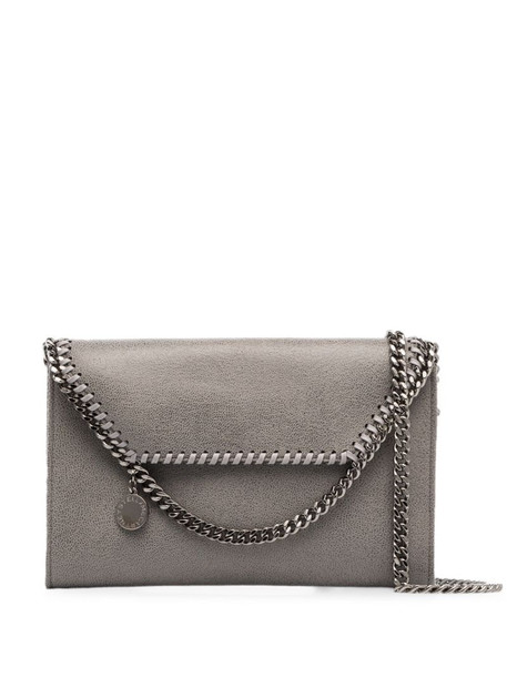 Stella McCartney Falabella chain-trimmed shoulder bag in grey
