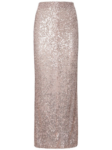 TOM FORD Sequined Straight Long Skirt in pink