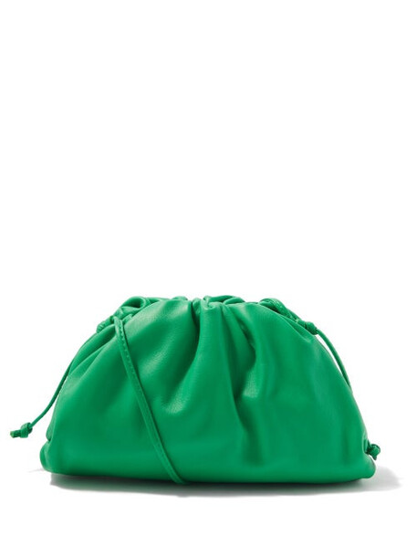 Bottega Veneta - Pouch Mini Leather Clutch - Womens - Green