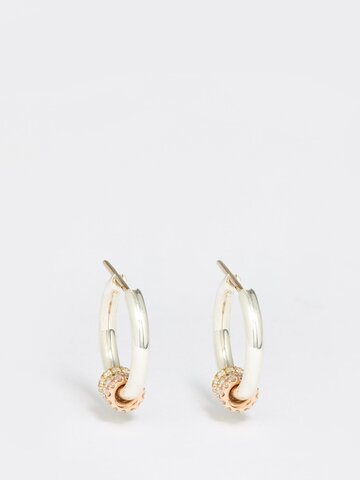 spinelli kilcollin - ara mx diamond & 18kt gold earrings - womens - gold multi