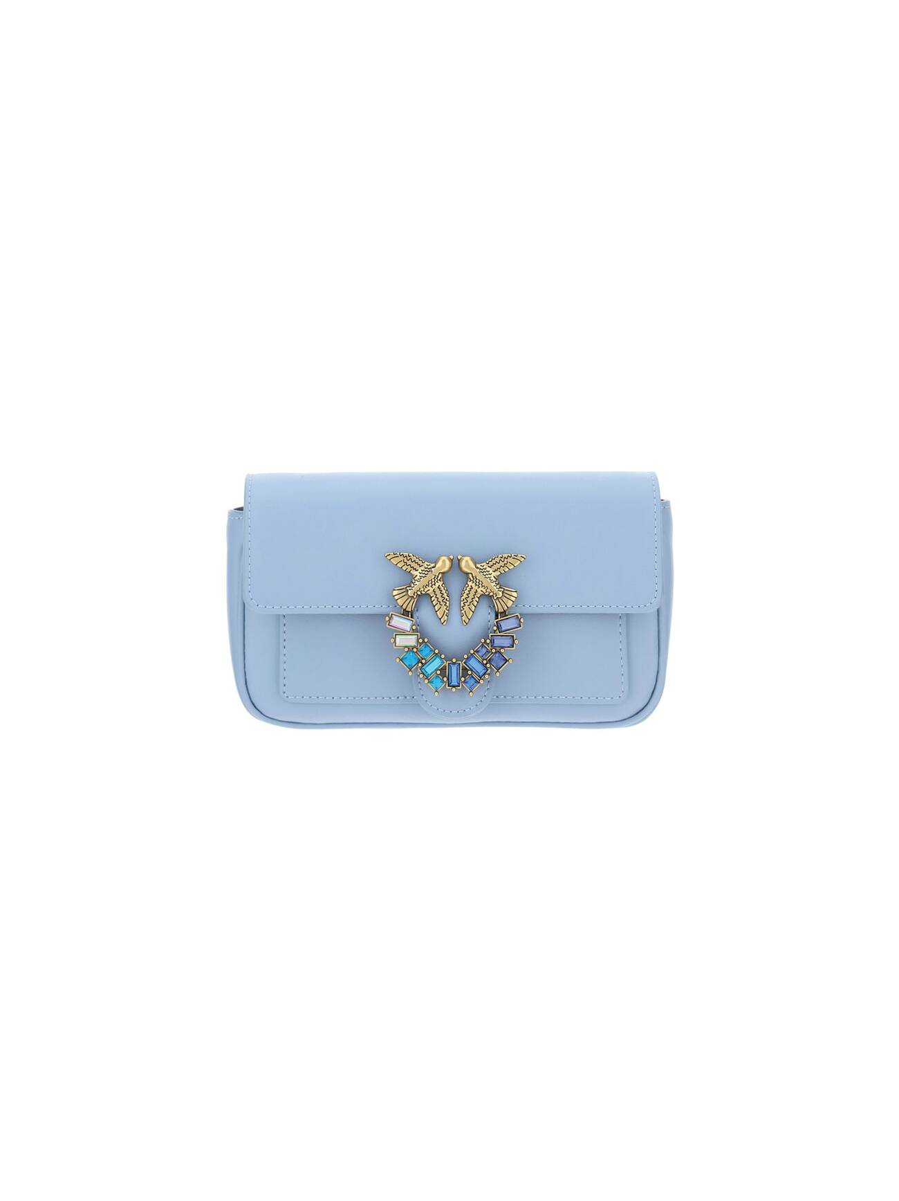 Pinko Love Pocket Simply Bag in blue / gold