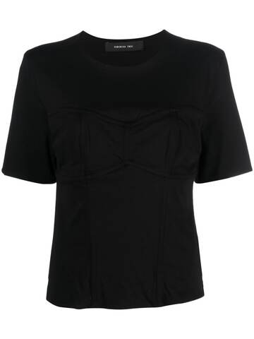 federica tosi moulded-cup cotton t-shirt - black