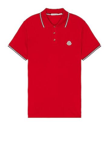moncler ss polo in red