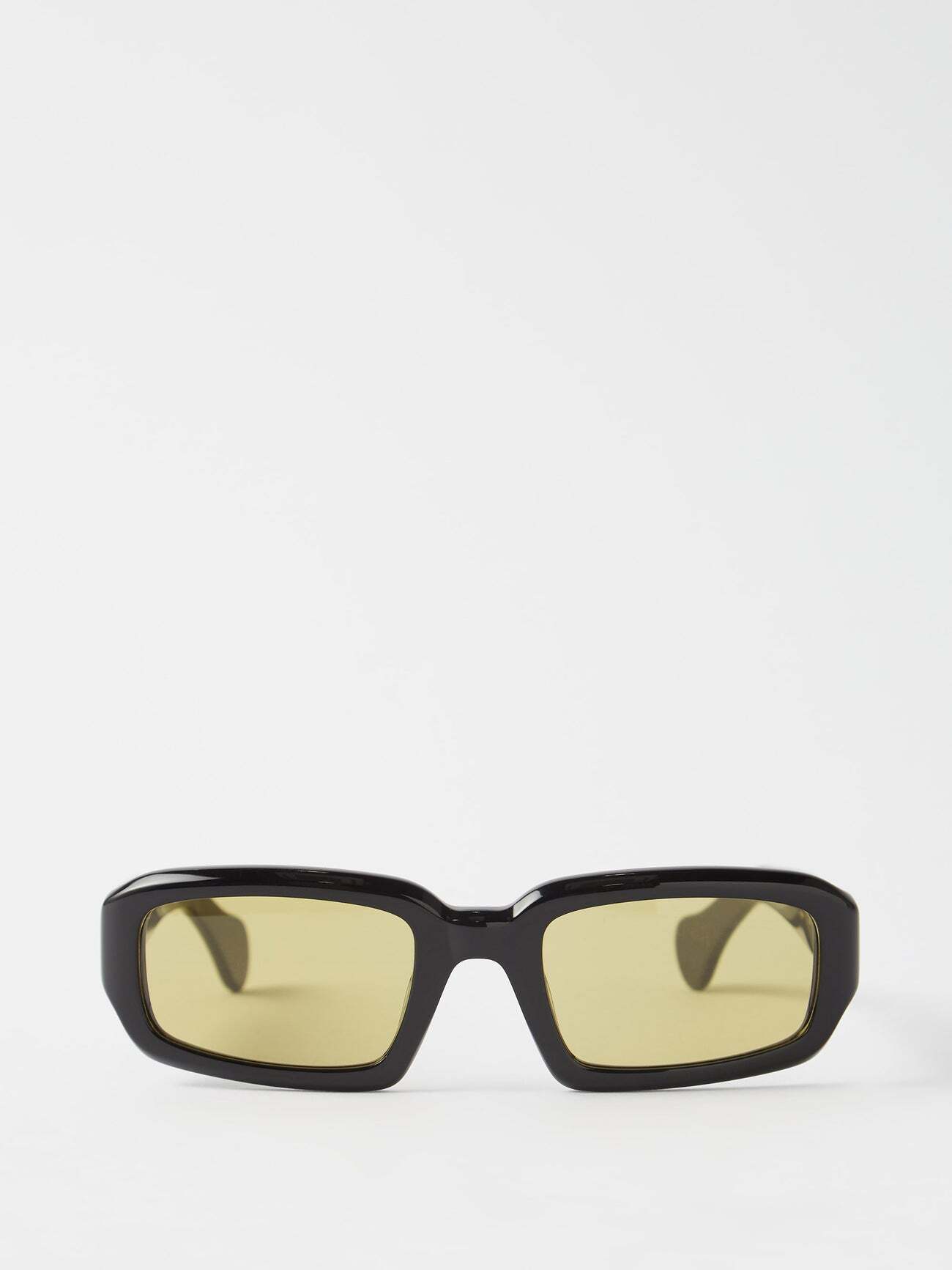 Port Tanger - Mektoub Rectangular Sunglasses - Womens - Black Green