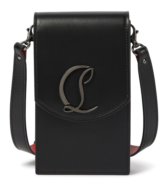 Christian Louboutin Loubi54 leather phone pouch in black