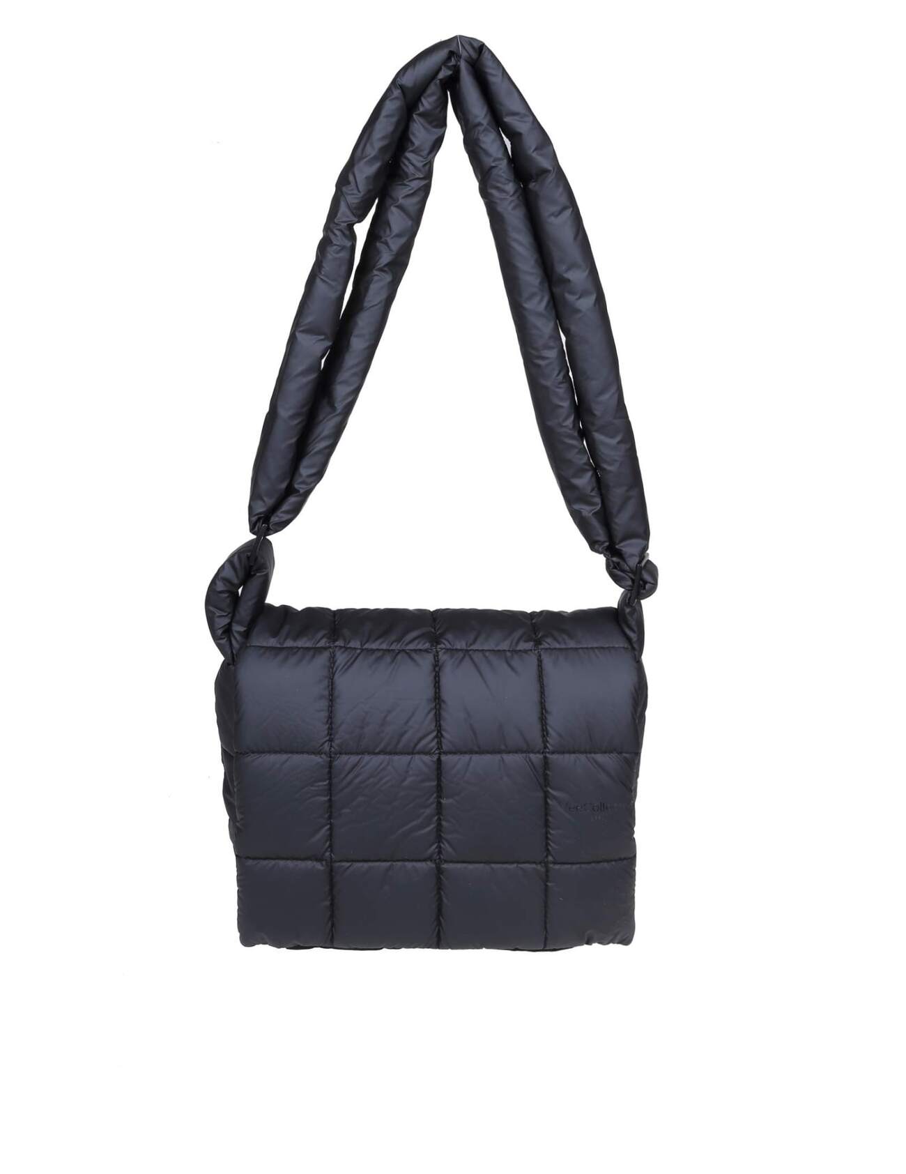 VeeCollective Collective Messenger Vee Bag With Quilted Fabric in black
