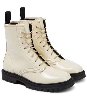 The Row Ranger leather ankle boots in white