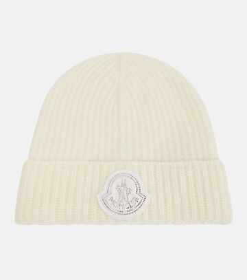 moncler wool-blend beanie in white
