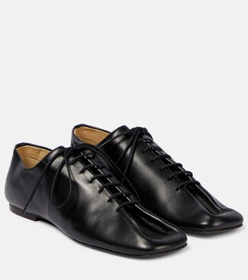 lemaire souris leather derby shoes in black