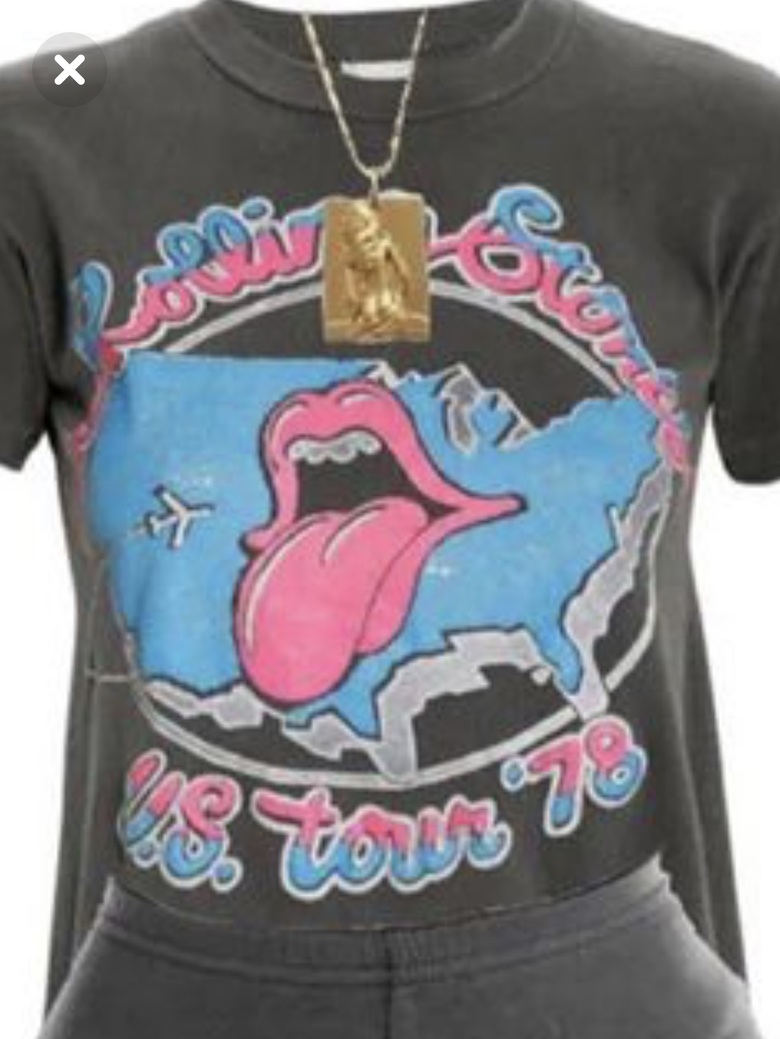 shirt the rolling stones pink blue grey graphic tee vintage