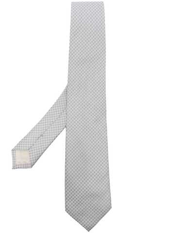 d4.0 patterned-jacquard silk tie - grey
