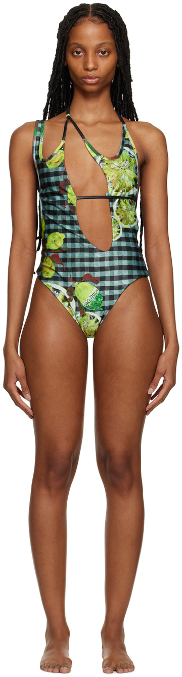 Ottolinger Multicolor Laced One-Piece Swimsuit in print