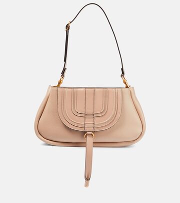 chloe crazy marcie small leather shoulder bag in brown