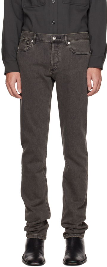 a.p.c. a.p.c. gray petit standard jeans in grey