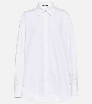 versace oversized cotton poplin shirt in white
