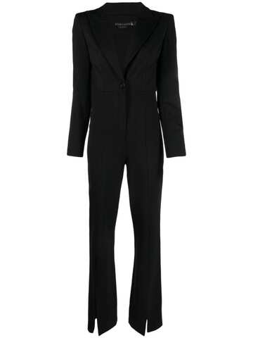 alice + olivia alice + olivia long-sleeve flared jumpsuit - black