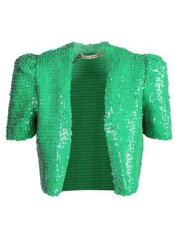 Alice + Olivia Alice + Olivia Alice Olivia sherryl All-over Paillettes Open Cardigan in green