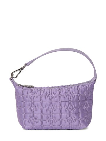 ganni small butterfly top handle bag in lilac