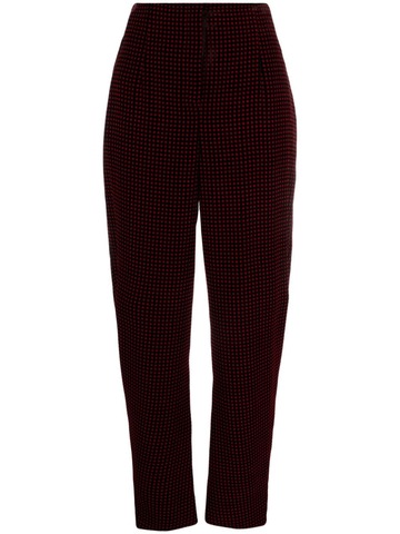 emporio armani patterned-jacquard tapered trousers - black