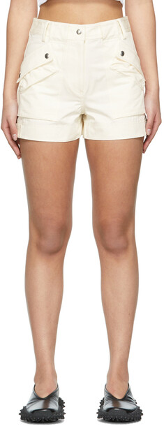 Helmut Lang Off-White Sailor Cargo Shorts in natural