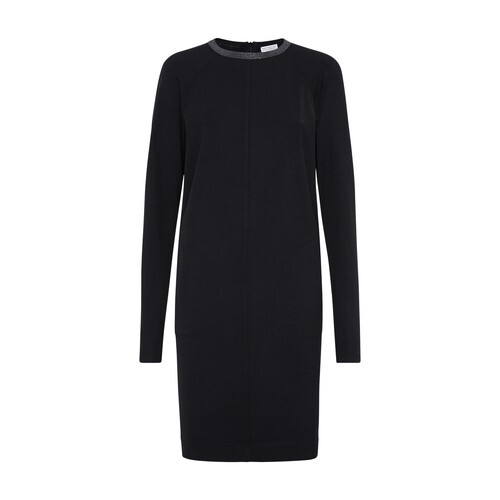 Brunello Cucinelli Virgin wool jersey dress in black