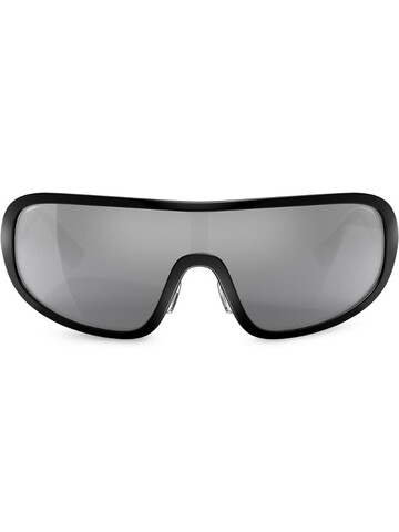 Miu Miu Eyewear logo gradient mirror sunglasses in black