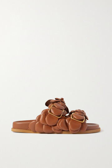 valentino garavani - 03 rose edition atelier leather sandals - brown