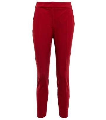 Max Mara Pegno cropped jersey pants in red