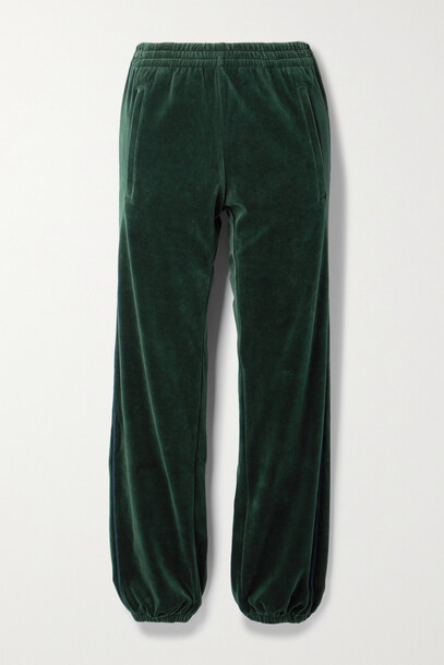 Tory Sport - Cotton-blend Velour Track Pants - Green