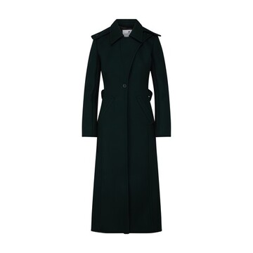 Courreges Wool belted coat in green
